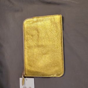 DVF GOLD ZIP POUCH
